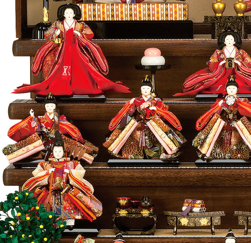 楽天市場】雛人形 平安豊久 ひな人形 七段飾り 十五人飾り 彩麗 七番