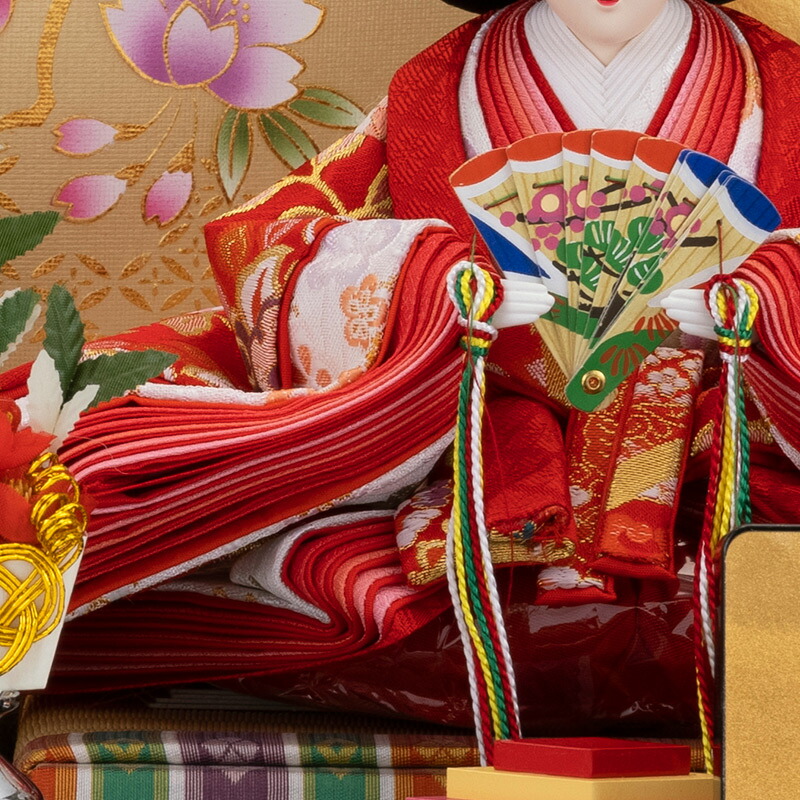 楽天市場】雛人形 久月 ひな人形 雛 平飾り 親王飾り 帯地織 三五親王