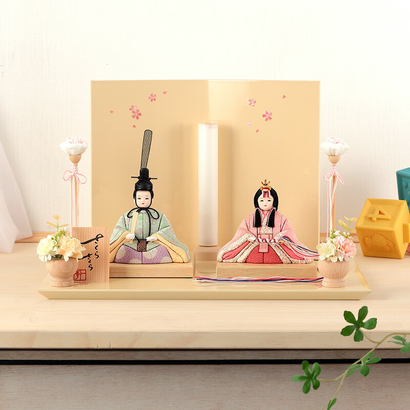 楽天市場】雛人形 コンパクト 一秀 ひな人形 木目込人形飾り 平飾り