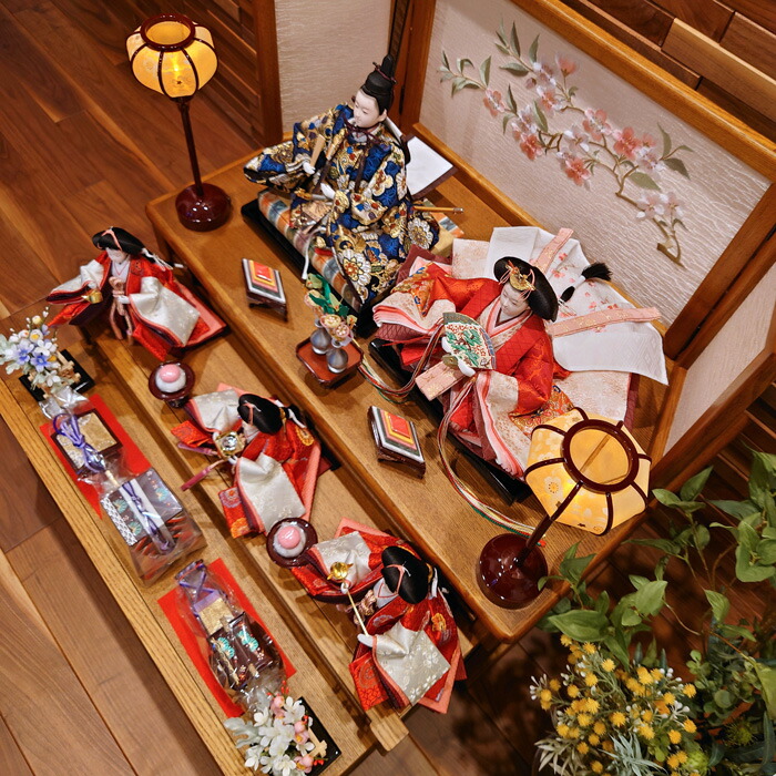 楽天市場】お雛様 三段飾り 収納飾り 【 優里花雛 】 おしゃれ 雛人形