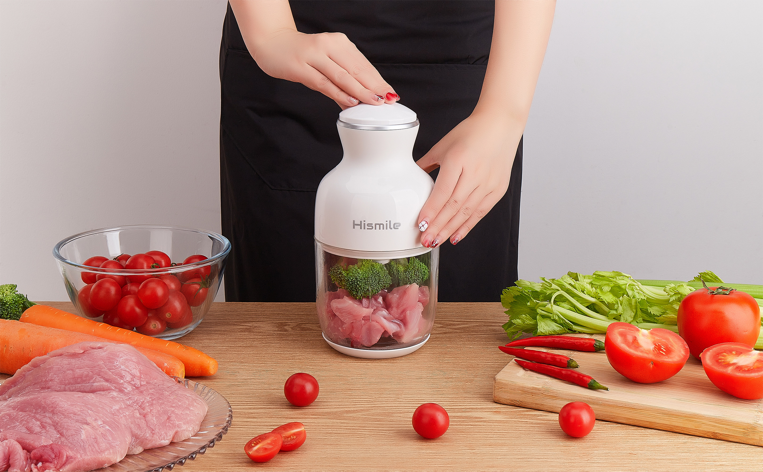楽天市場】フードプロセッサー コンパクト Hismile 小型 氷も砕ける