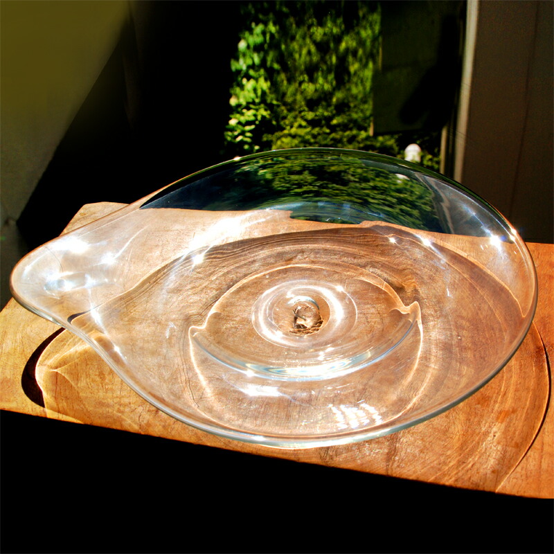 楽天市場】ガラス しずく皿 大 作家：原光弘 : HIRYU