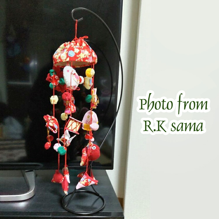 楽天市場】縁起物モチーフ「傘宝つるし雛5本飾り」（赤）手作りキット