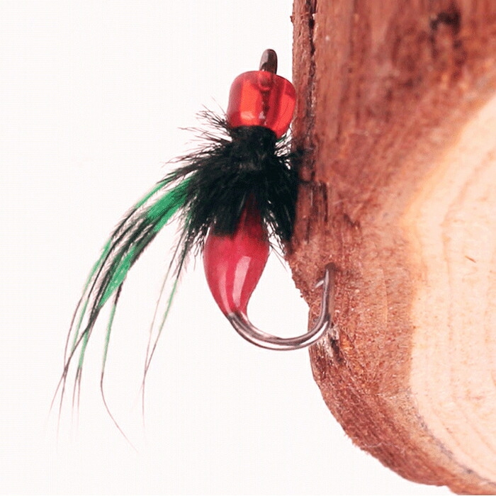 楽天市場】フライ テンカラ 毛バリ 夜光 グロー 8個 セット 12号 14号