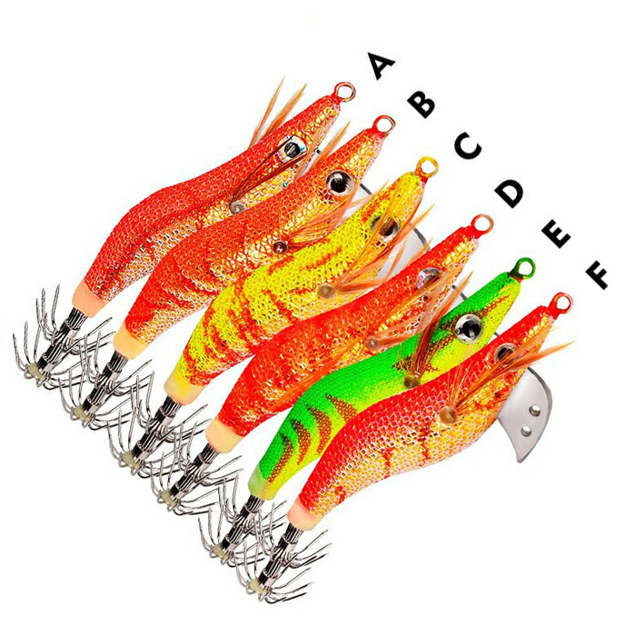 楽天市場】エギ 6本セット 2号 2.5号 3号 夜光針 釣り 釣具 : Hitaste