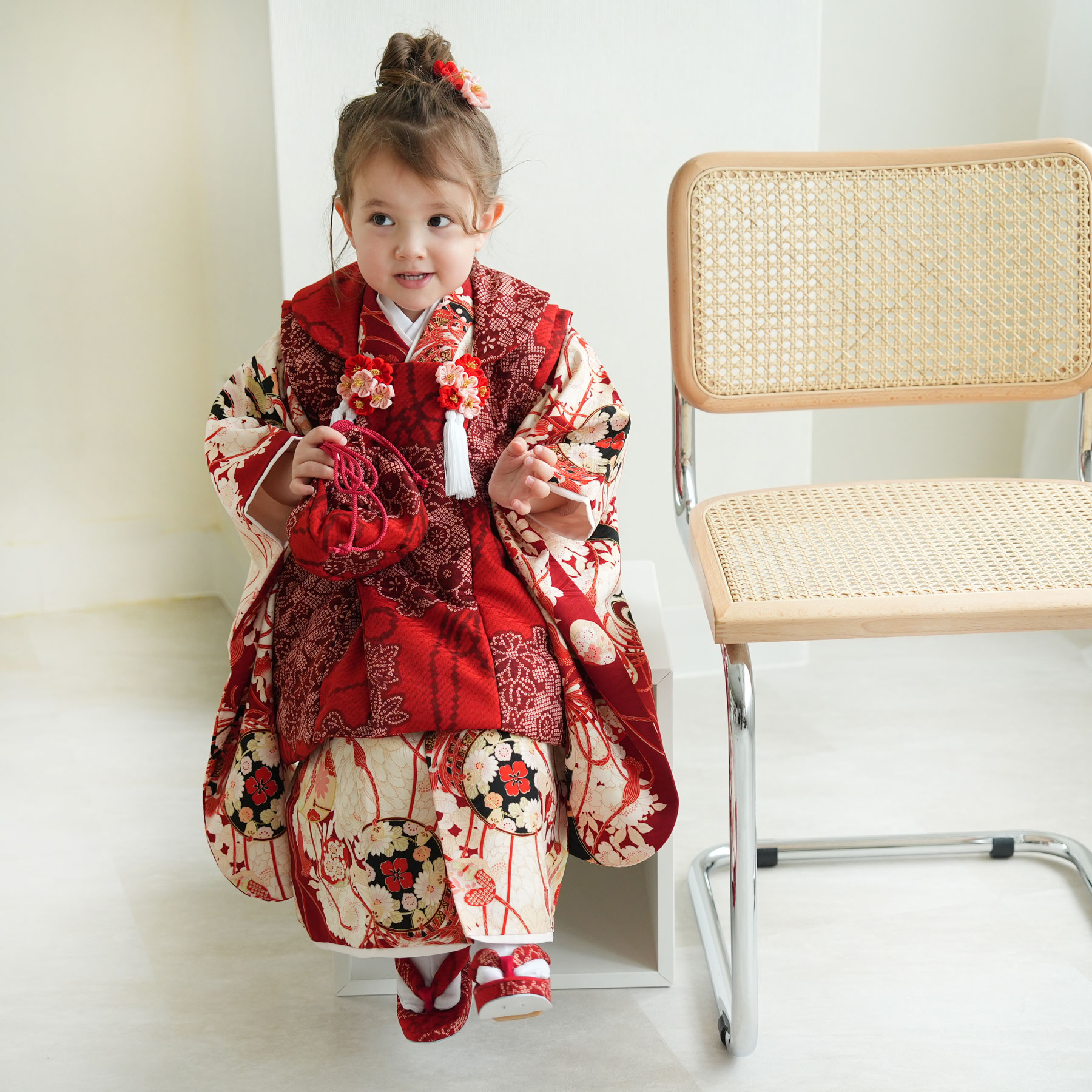 楽天市場】【レンタル】 七五三 3歳 着物 セット 華徒然 85cm-95cm前後