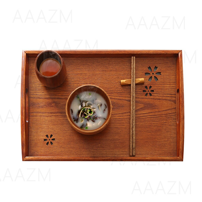 楽天市場】トレー 木製 カフェ ウッド 木目 45cm トレイ 北欧 天然木製