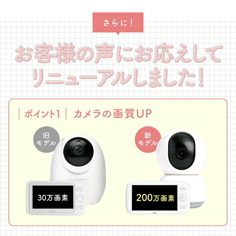 楽天市場】【楽天1位】 ベビーカメラ 高画質 大画面 録画対応 ベビー