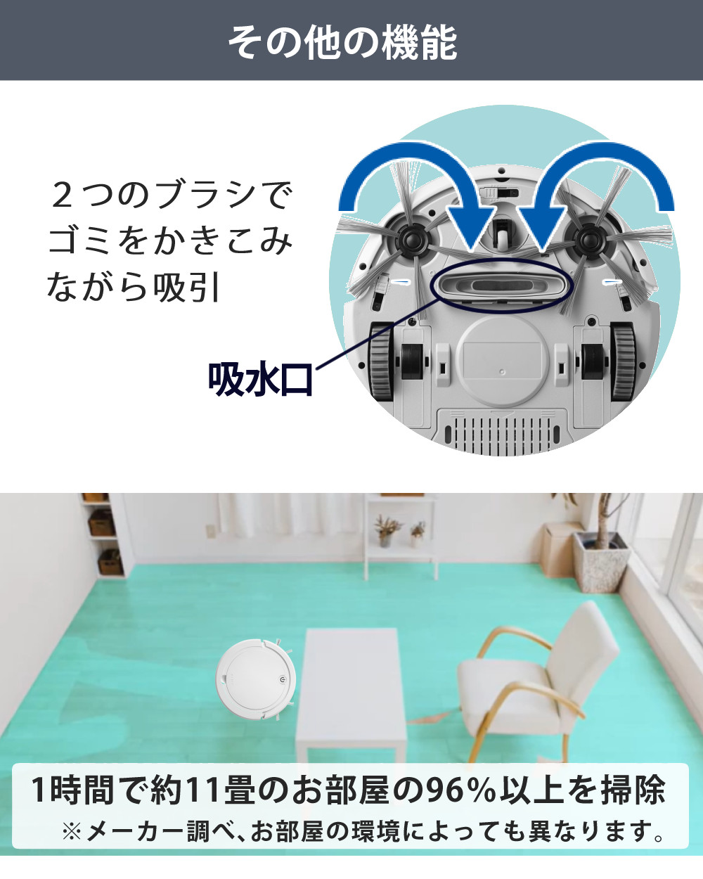 楽天市場】AiMY ロボットクリーナー AIM-RC32 ホワイト エイミー 掃除