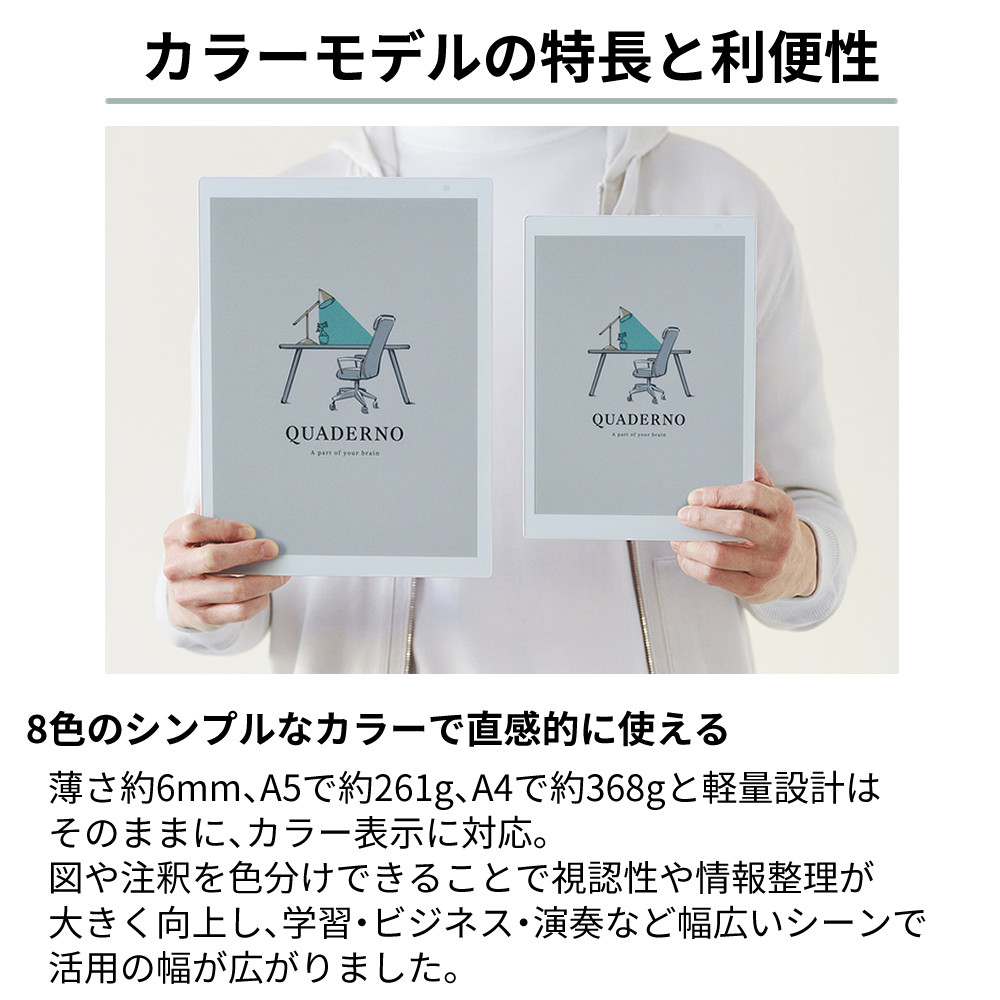 楽天市場】富士通 電子ペーパー クアデルノ A5 FMVDP53CA5 QUADERNO