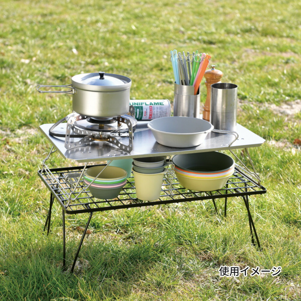 楽天市場】【ラック4台＆天板セット】 ユニフレーム フィールドラック