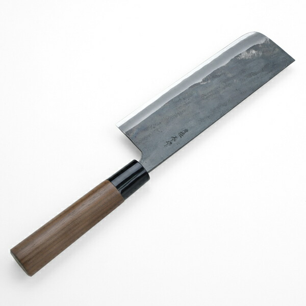 楽天市場】元兼 菜切り包丁 165mm 両刃 青紙スーパー 割込み 黒打ち