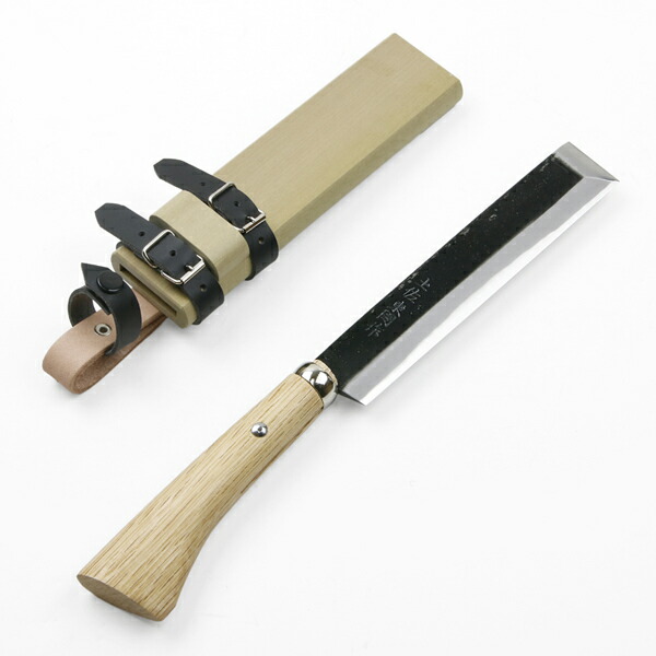 楽天市場】東周作 竹割鉈 両刃180mm 先刃型青紙鋼 鞘付き(ナタ