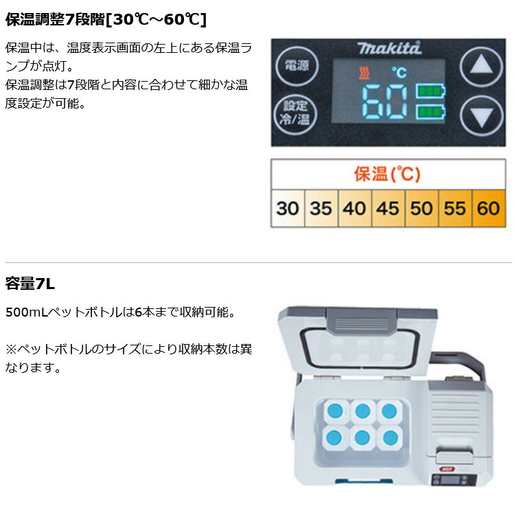 楽天市場】マキタ 充電式保冷温庫 7L 40Vmax【CW003GZ】本体のみ