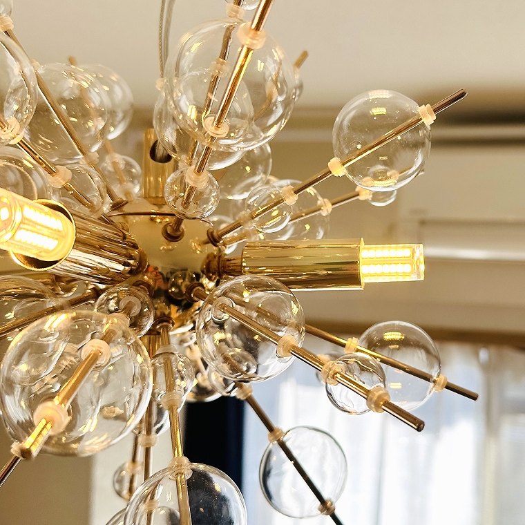 楽天市場】シャンデリア バブルシャンデリア LED 照明 4灯 ミニサイズ