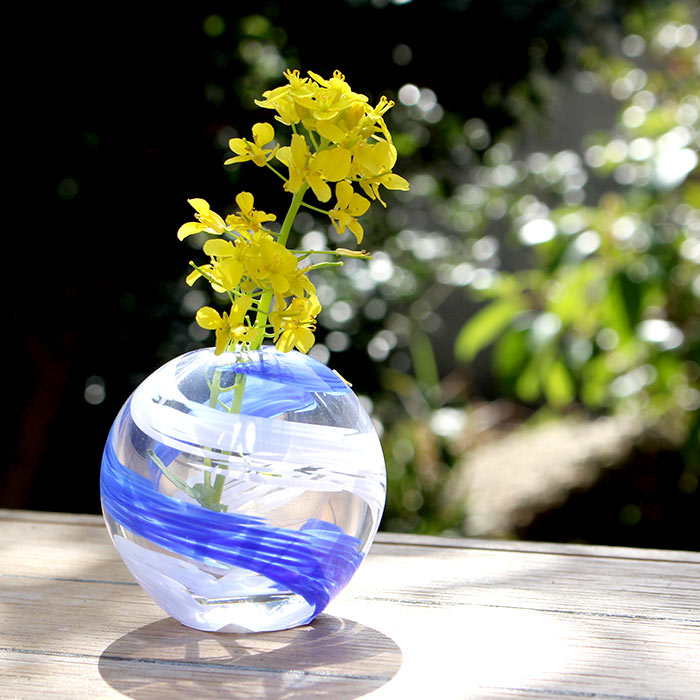 楽天市場】一輪挿し 花瓶 フラワーベース ガラス 津軽びいどろ 色手鞠