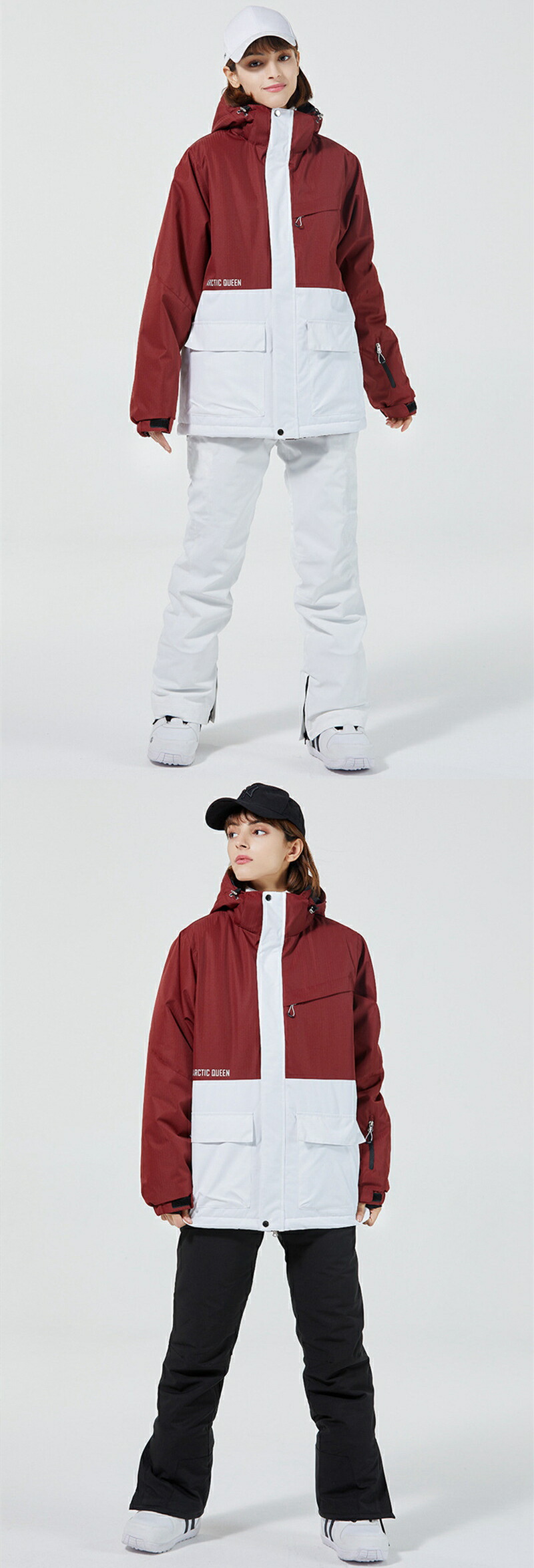 楽天市場】【綿入り 厚手】スキーウェア 上下セット スノーボード