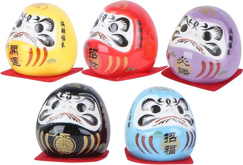 楽天市場】だるま 達磨 置物 ミニ 5個 セラミック 商売繁盛 可愛い
