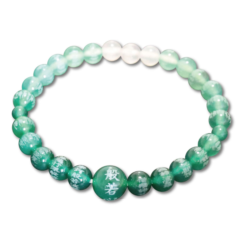 楽天市場】ブレスレット 般若心経 彫り 瑪瑙 グラデーション 緑 送料