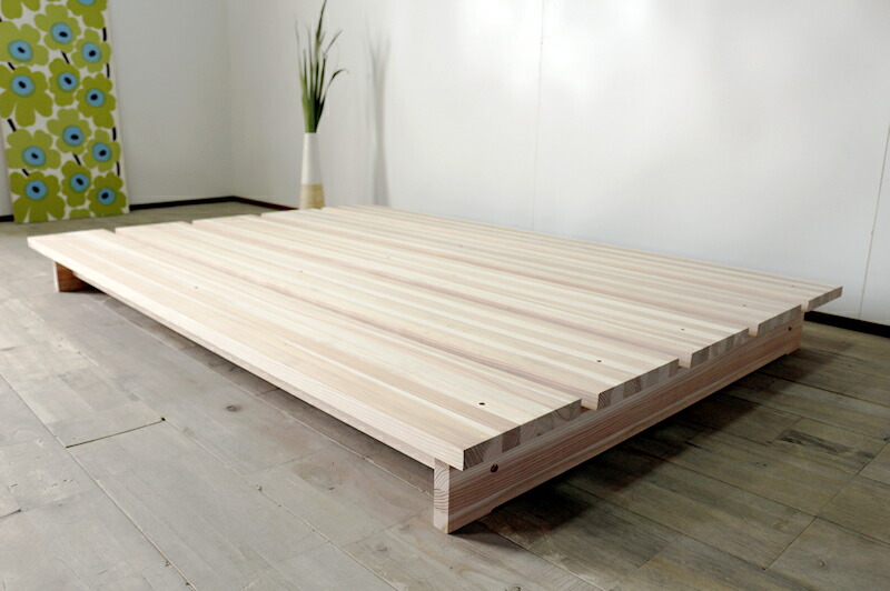 楽天市場】すのこベッド スノコベッド ダブルベッド ローベッド フロア