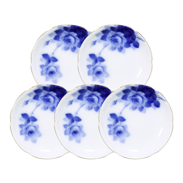 楽天市場】【大倉陶園】ブルーローズ（8011） 15cm銘々皿揃（5枚