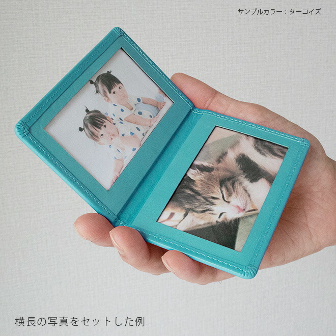 楽天市場】【タテ長・カードサイズ用 】 本革 フォトフレーム