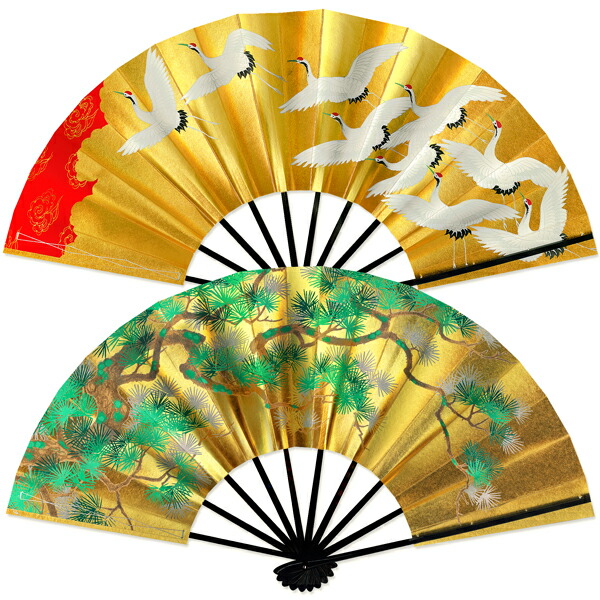 楽天市場】飾り京扇子 舞扇子タイプ 群鶴 緑松 : 扇子司 伊藤常 楽天市場店