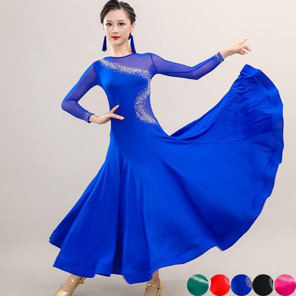 楽天市場】社交ダンス ドレス 社交ダンス衣装 初心者 練習着 長袖