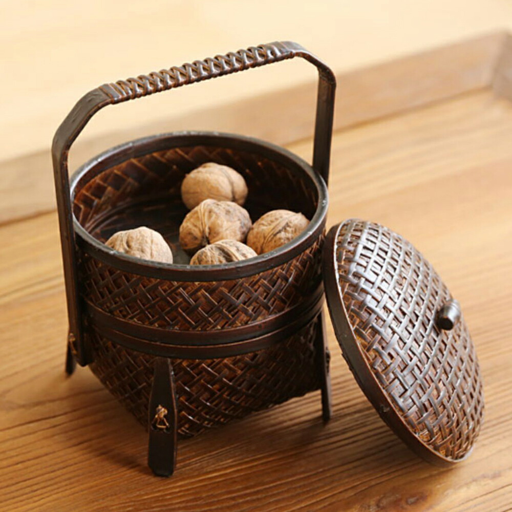 楽天市場】凛とした佇まいが美しいかご 竹 かご ブラック 黒 ハンドル