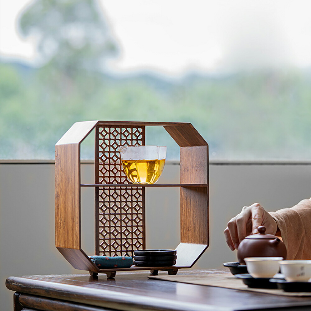 楽天市場】清境Craft インテリア竹茶棚 『2段・3段』 茶杯 飾り棚