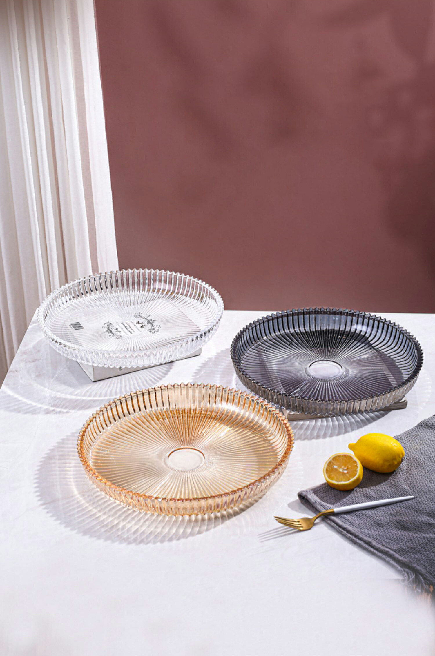 楽天市場】IwaiLoft トレー トレイ ガラス 盛器 円型 お皿 小皿 豆皿