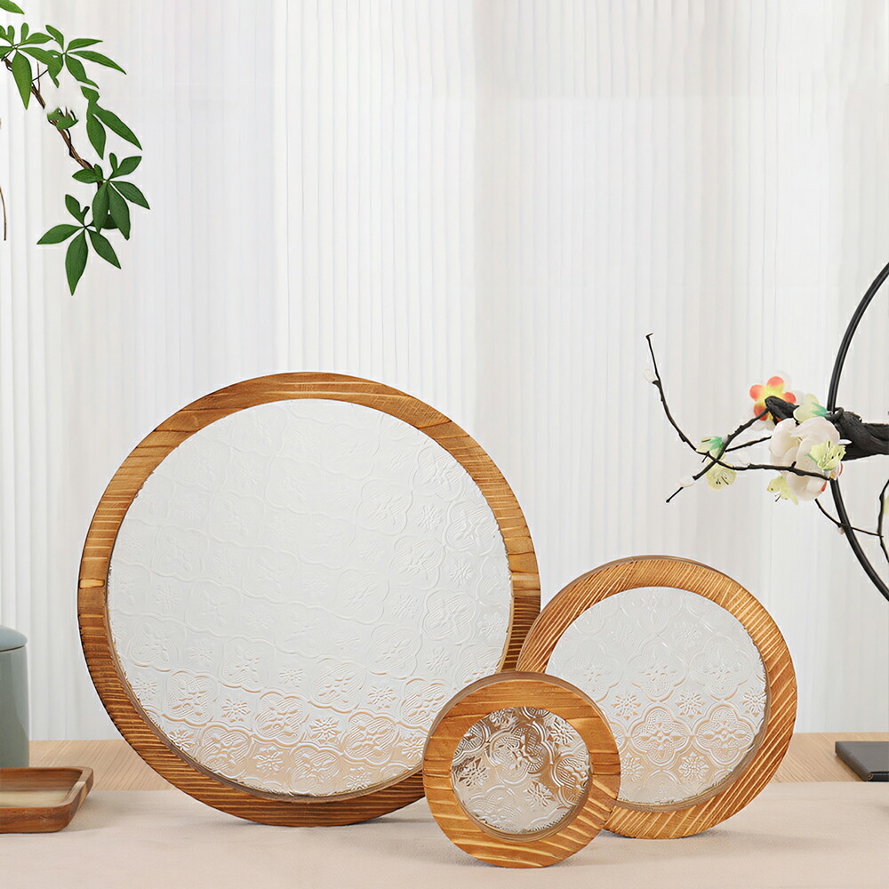 楽天市場】IwaiLoft ガラストレー 茶席 トレイ 花海堂 ガラス 木製