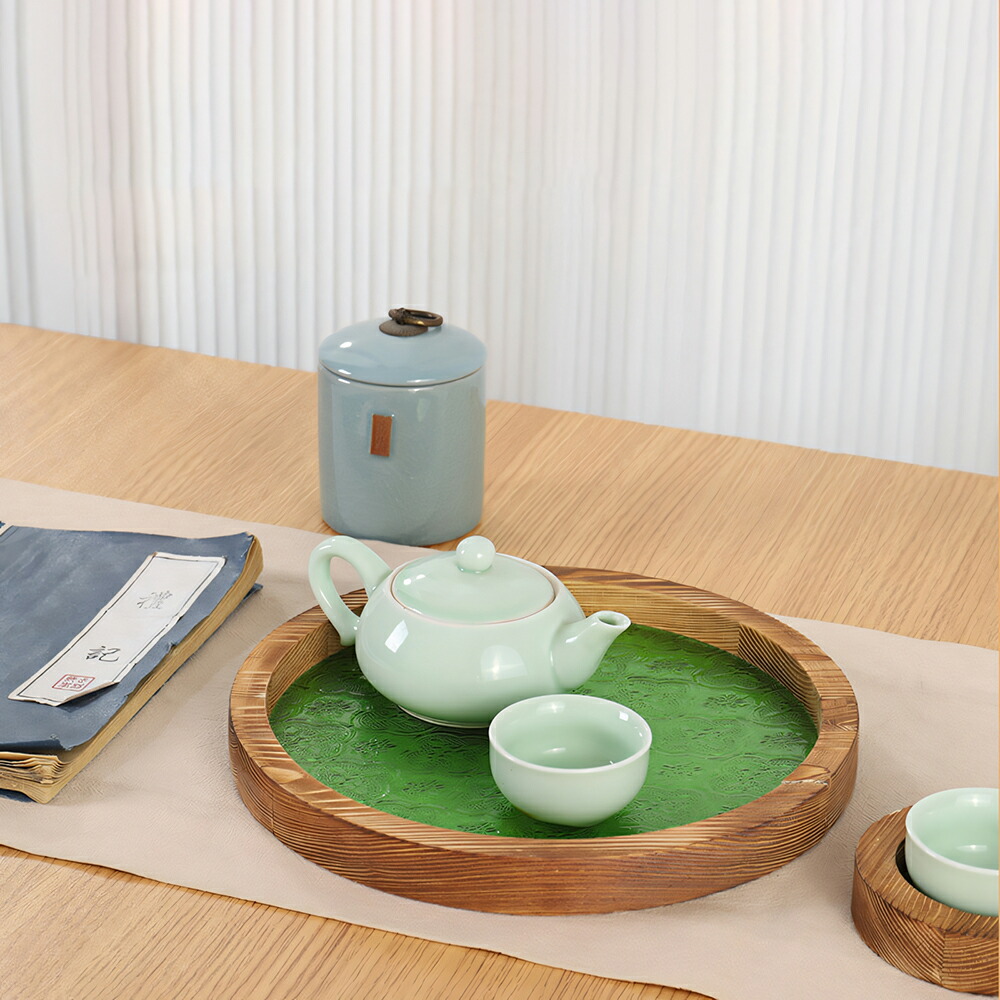 楽天市場】IwaiLoft ガラストレー 茶席 トレイ 花海堂 ガラス 木製