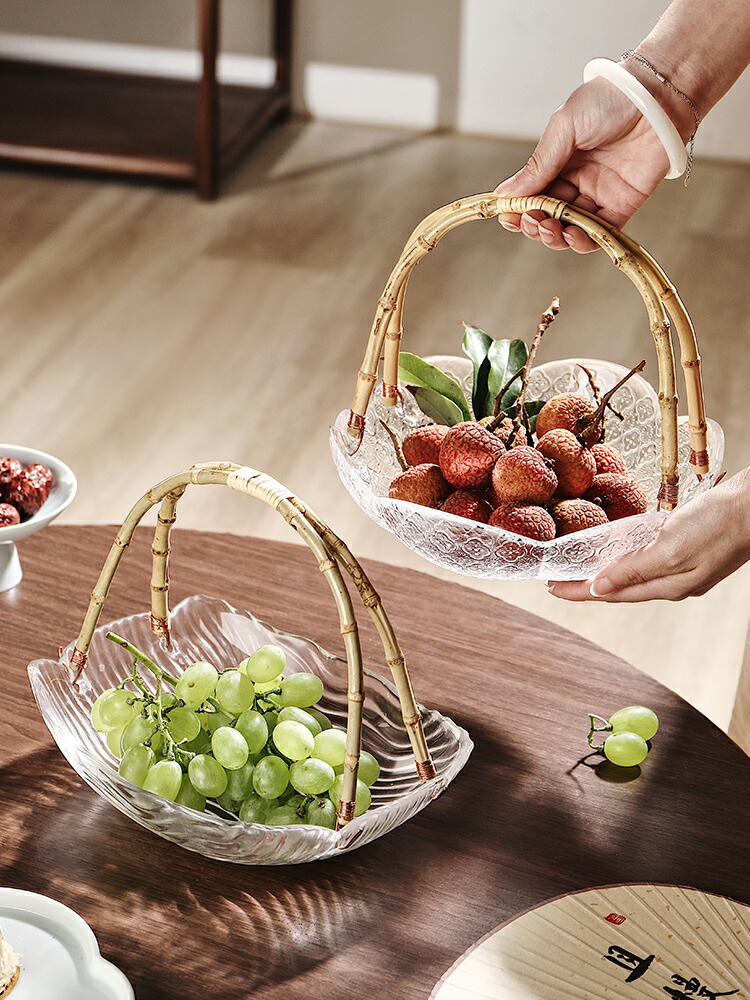 楽天市場】IwaiLoft 竹の持ち手 モール ガラスの盛り鉢 盛器 ラス盛り