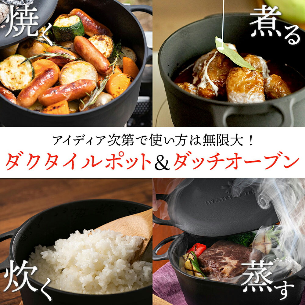 楽天市場】岩鉄鉄器 ダクタイルポット20 鉄器 フライパン 鍋 20cm IH