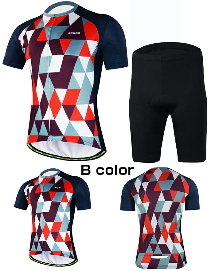 楽天市場】サイクルジャージ 上下セット 半袖ウエア サイクリング用