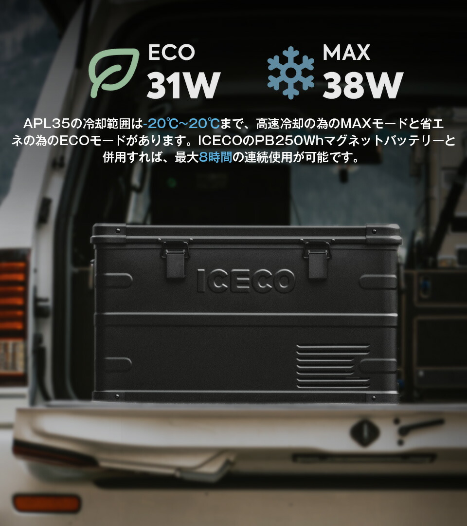 楽天市場】ICECO APL35 アルミ製ポータブル冷蔵庫+スライドレール