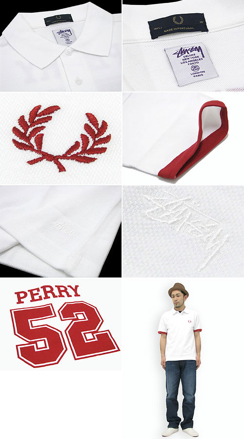 楽天市場】ステューシー STUSSY×FRED PERRY Perry 52 ポロシャツ 半袖