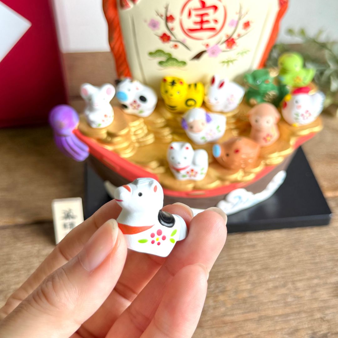 楽天市場】宝船 十二支飾り 干支 置物 馬 セット 宝船十二支飾り 毎年