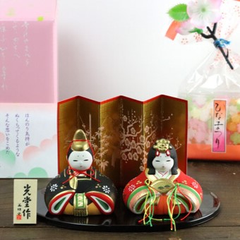 楽天市場】【再入荷】雛人形 コンパクト 錦彩華みやび雛 雅 みやび 雛