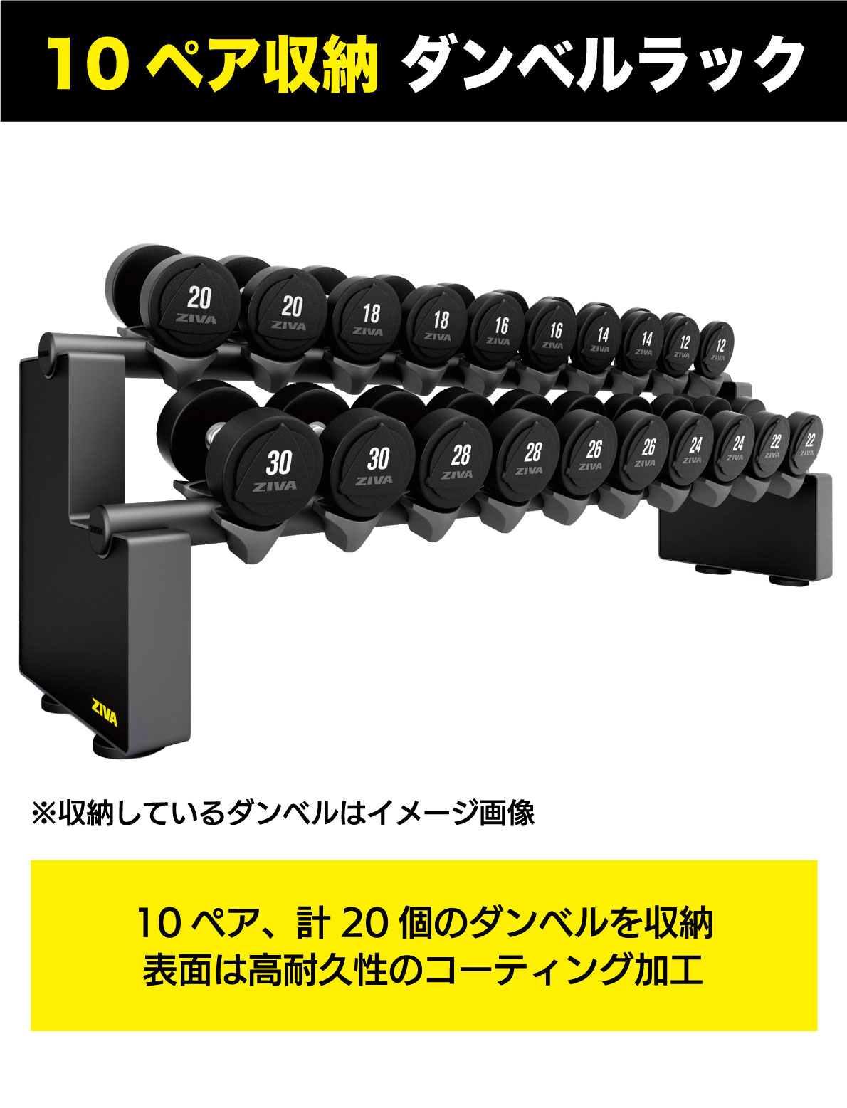 楽天市場】【業務用】ダンベルラック 10ペア 20個 収納 保管 ダンベル