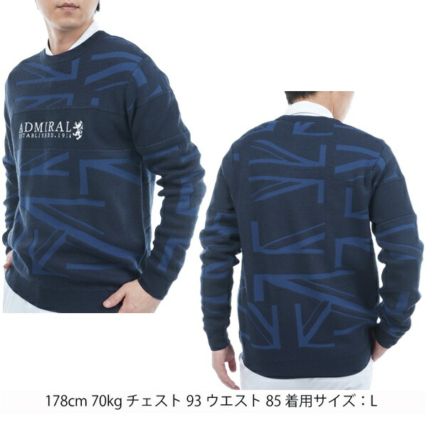 楽天市場】アドミラル ゴルフ メンズ UJジャガード クルーネック