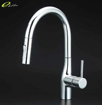 KVK シングルシャワー付混合栓(eレバー)(寒冷地用) KM6061ZEC (水栓