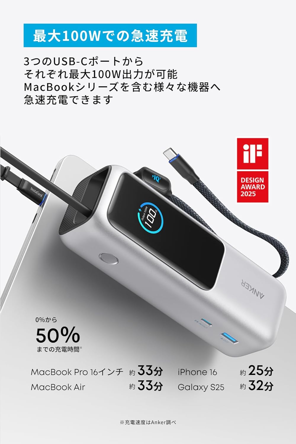 楽天市場】＼本日ポイント2倍／Anker Power Bank (25000mAh, Built-In
