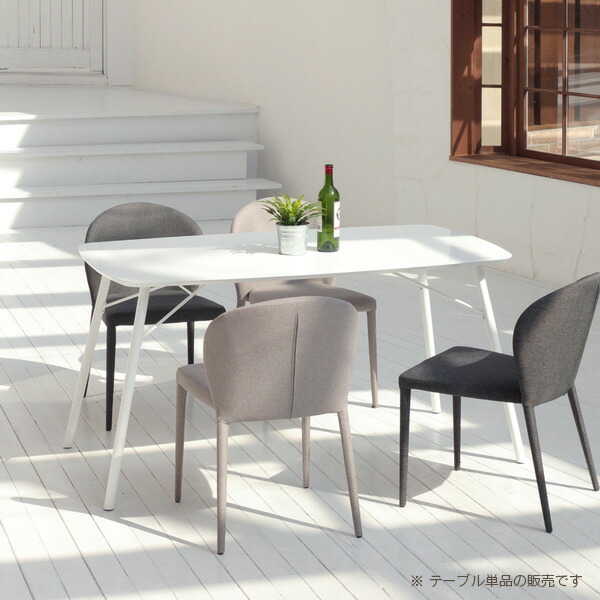 楽天市場】ダイニングテーブル ホワイト 白 4人掛け 4人用 140 単品