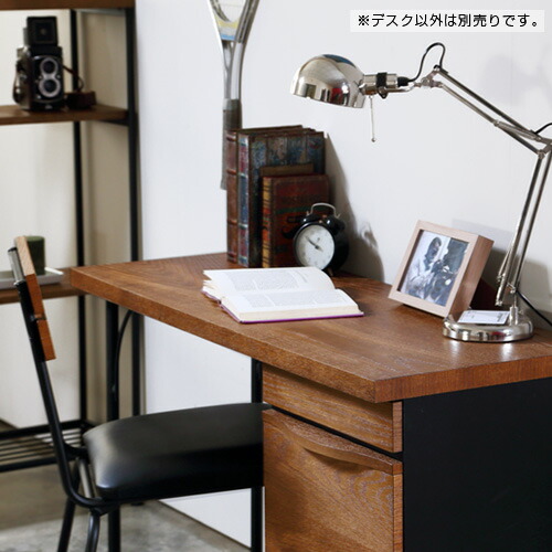 楽天市場】デスク アンティーク風 アイアン脚 木製 おしゃれ 天然木