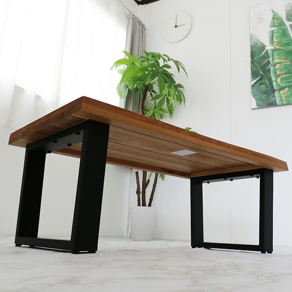 楽天市場】リビングテーブル 105 木製 無垢材 ローテーブル センター