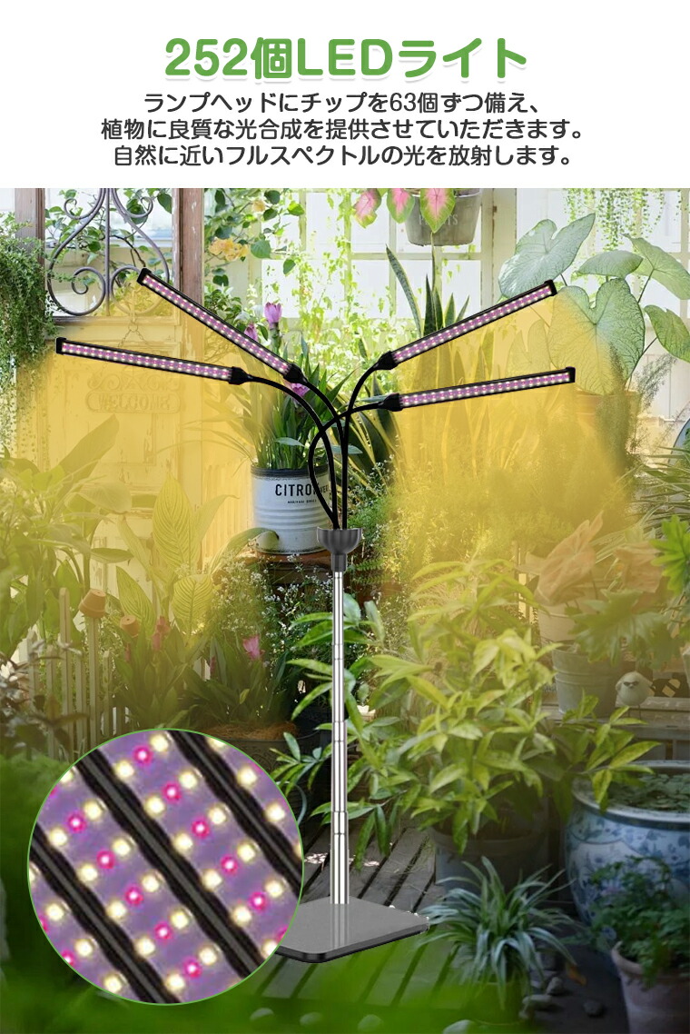 楽天市場】【最大500円クーポン配布】植物育成ライト スタンド LED