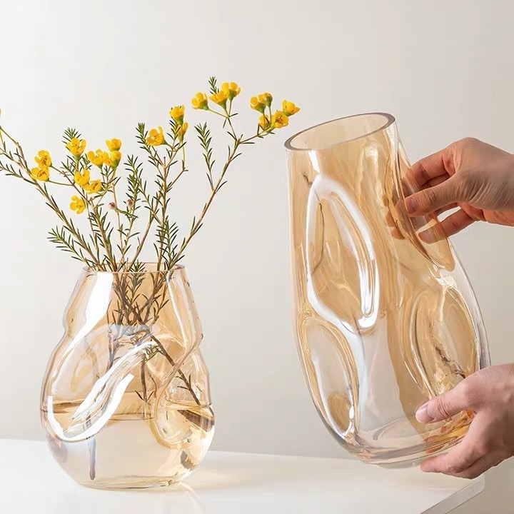 楽天市場】ガラス 花瓶 フラワーベース ベース 透明 北欧 割れない 不