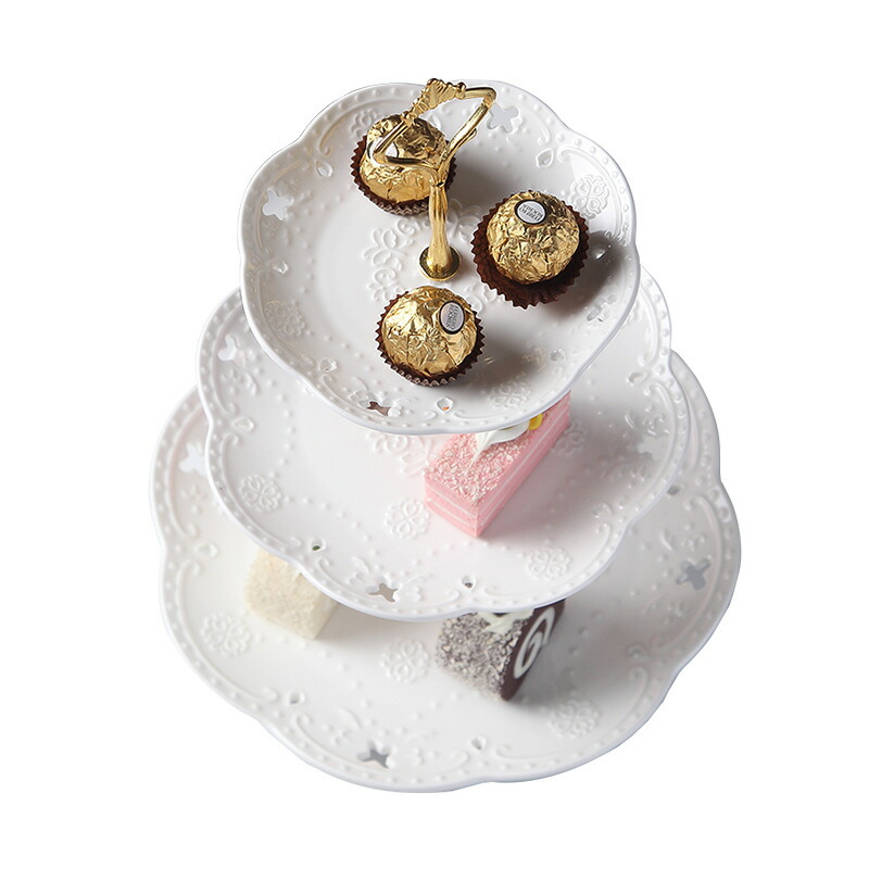 楽天市場】ケーキスタンド 3段 プレートスタンド フォールダブル